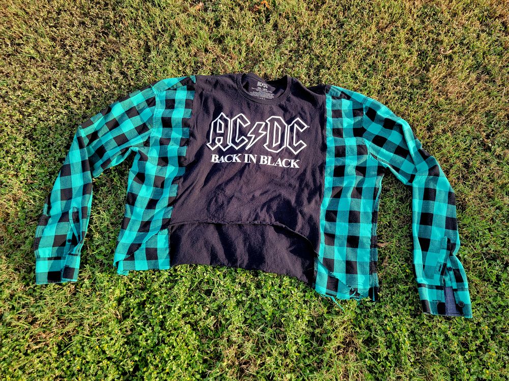 Upcycled AC/DC Shirt